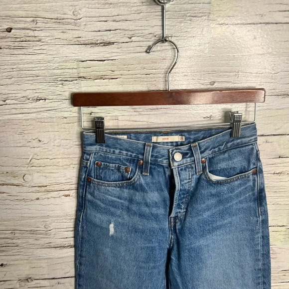 Levi’s wedgie size 25 blue denim high rise jeans - Picture 4 of 8
